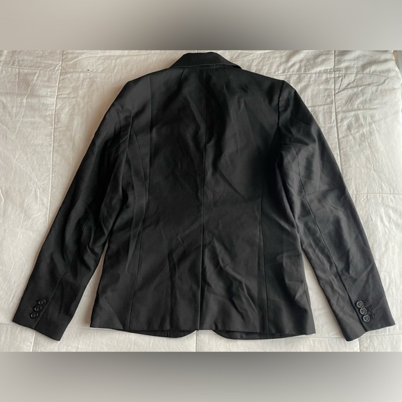 J Crew Factory Lightweight Wool Blazer Black 6 Career Tailored Office Academia - Picture 2 of 7